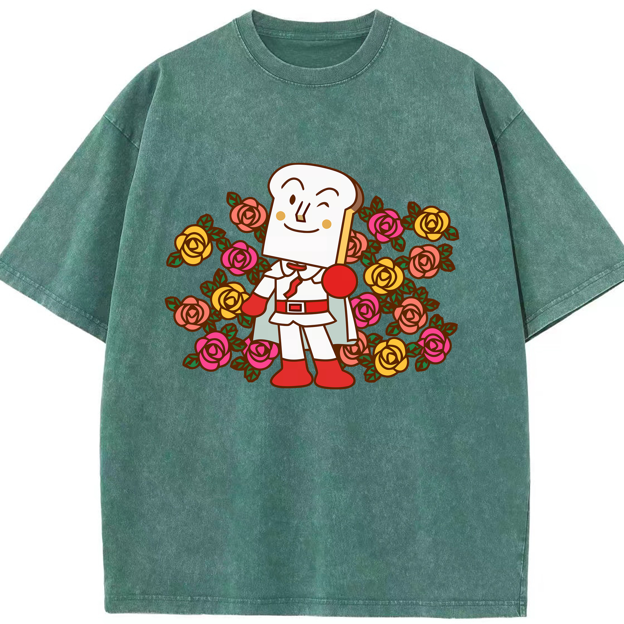 （画像用） アンパンマン Anpanman 綿100% ヴィンテージ風 半袖Tシャツ（フロントプリント）